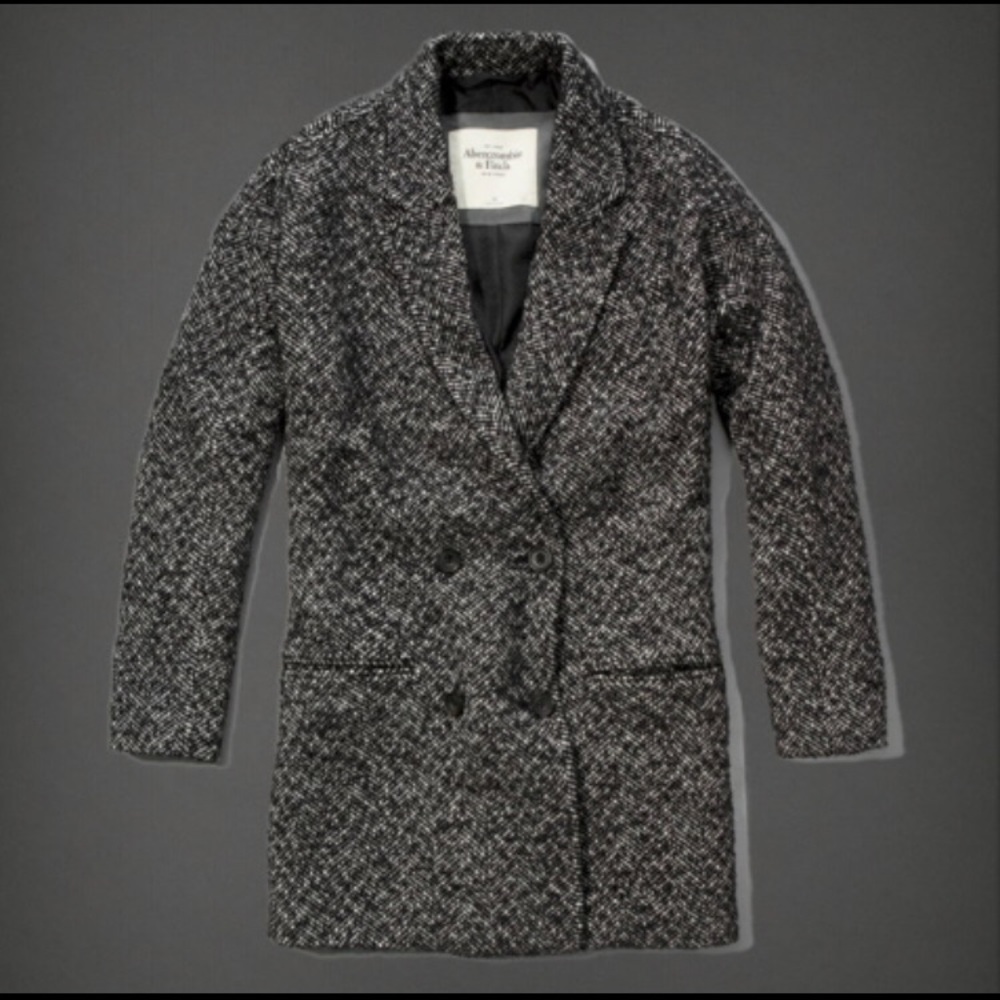 Abercrombie & Fitch Madeline Herringbone Coat-S